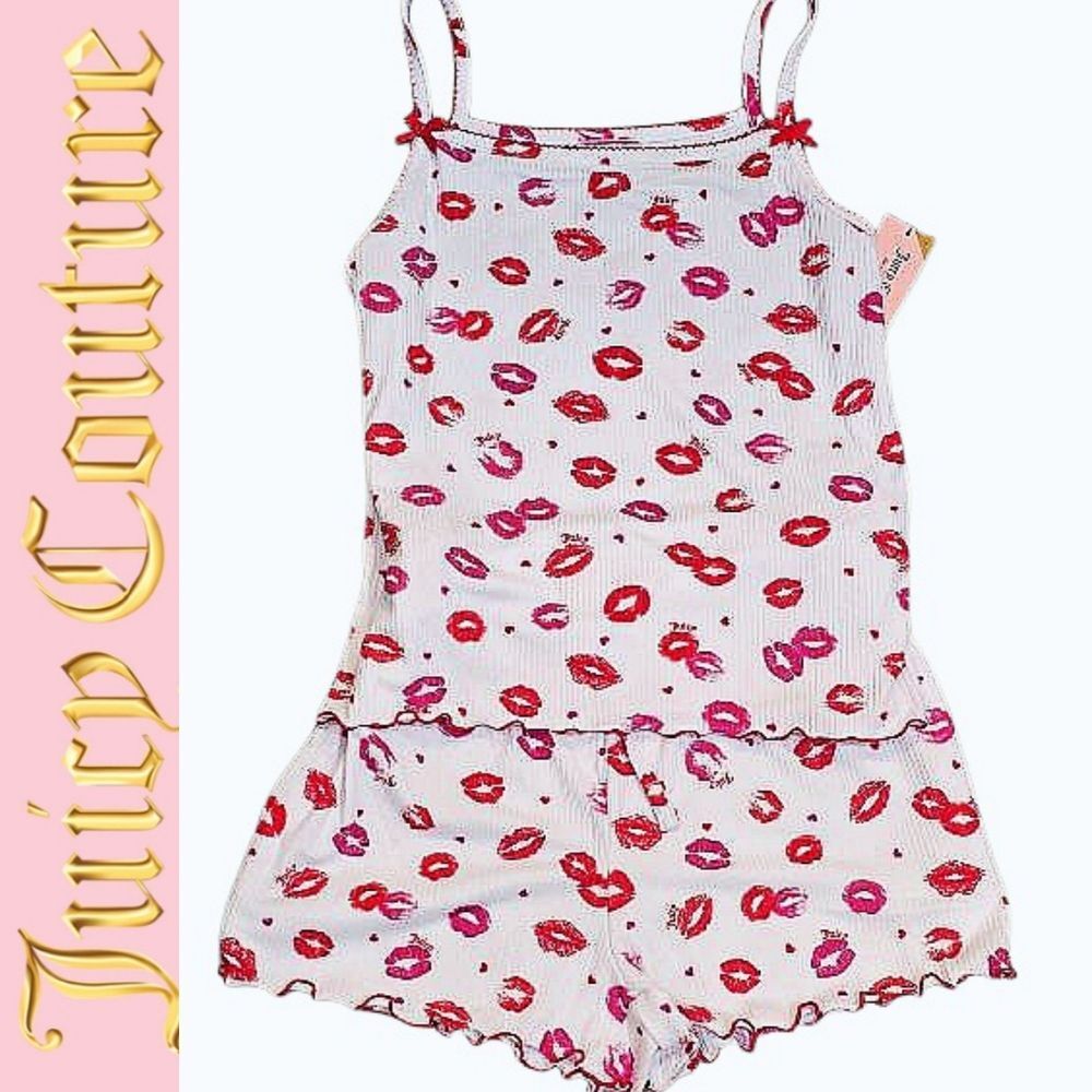 Juicy Couture Lip Print Cami‎ & Short Sleepwear Set